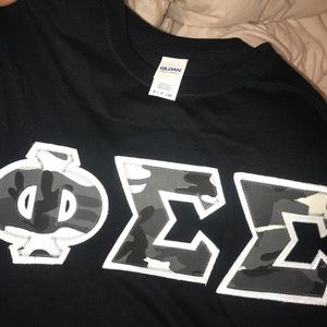 Long sleeve camouflage phi sigma sigma tshirt